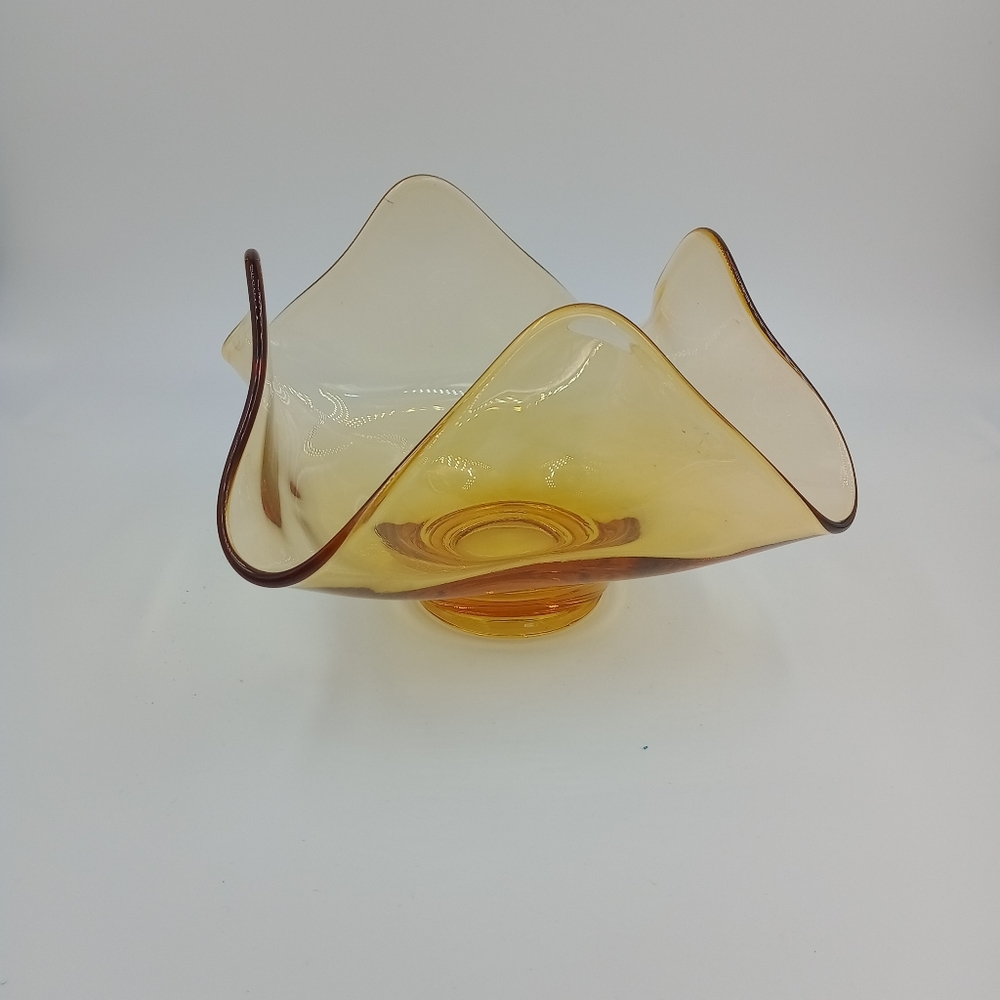 Vintage Viking Glass Candle Holder - Picture 2 of 5